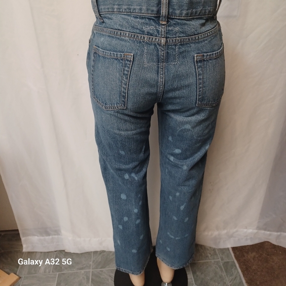 Lands' End Blue Ankle Cropped Jeans with Playful Patchwork Size 14 - Picture 6 of 14